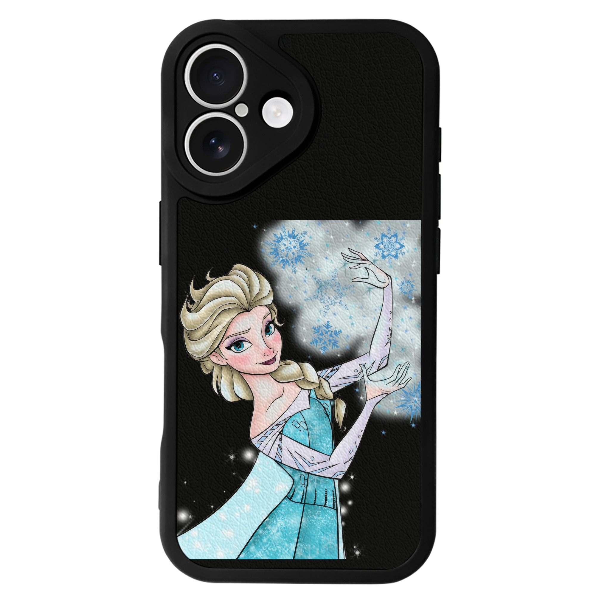 （画像用） アナと雪の女王 アンナ エルサ Frozen Anna Elsa 【iPhone 16シリーズ対応】シリコンスマホケース（レザー調） 材質：シリコン